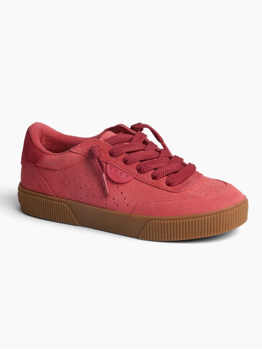 REEF Lay Day Seas Women’s Suede Sneakers Red Duo Size 8.5 NWT